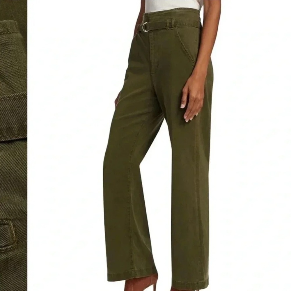 NWT FRAME Cinched High-Rise Wide-Leg Pants - Picture 3 of 8